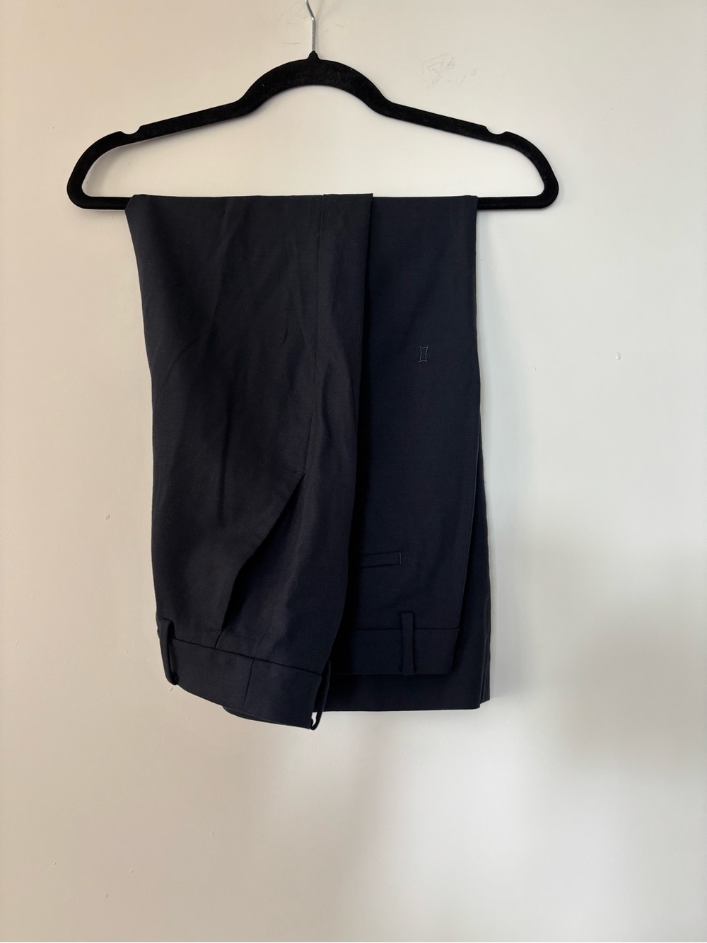Kit and Ace navy blue Button-Detail Trousers